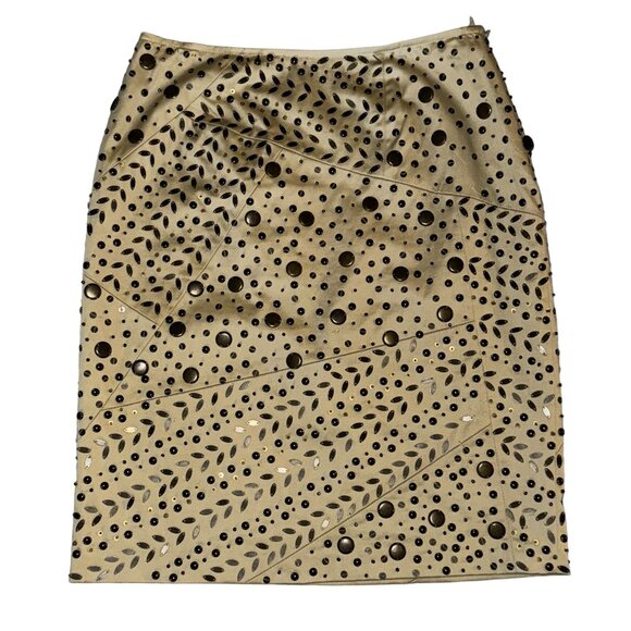 LAFAYETTE 148 New York Light Tan with Hand Sewn Antique Brass Details Si… - Picture 1 of 7